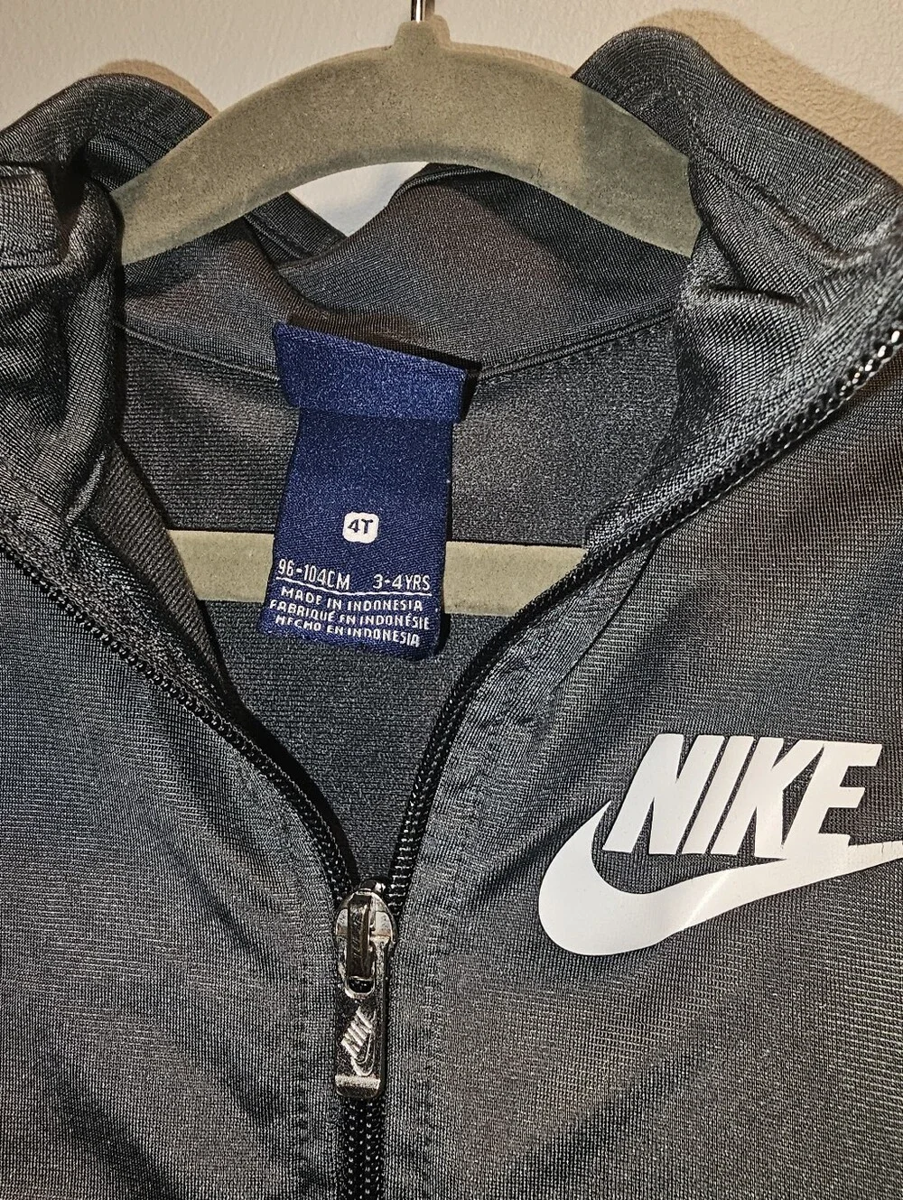 EUC | 4T | Nike | Charcoal Black Full Zip Track Jacket